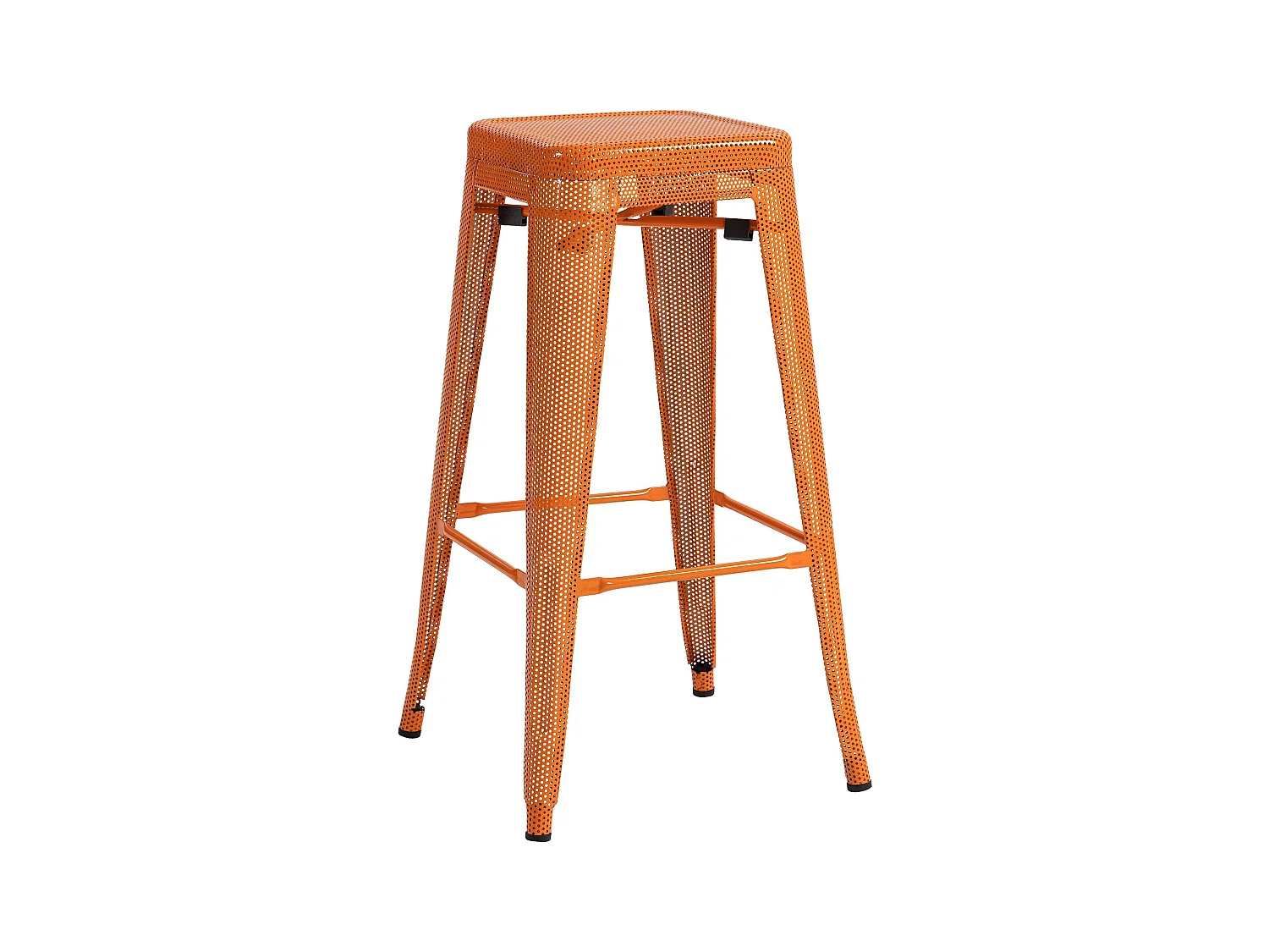 Tabouret de bar avec métal argentée 43 x 43 x 77 cm 10_0004870