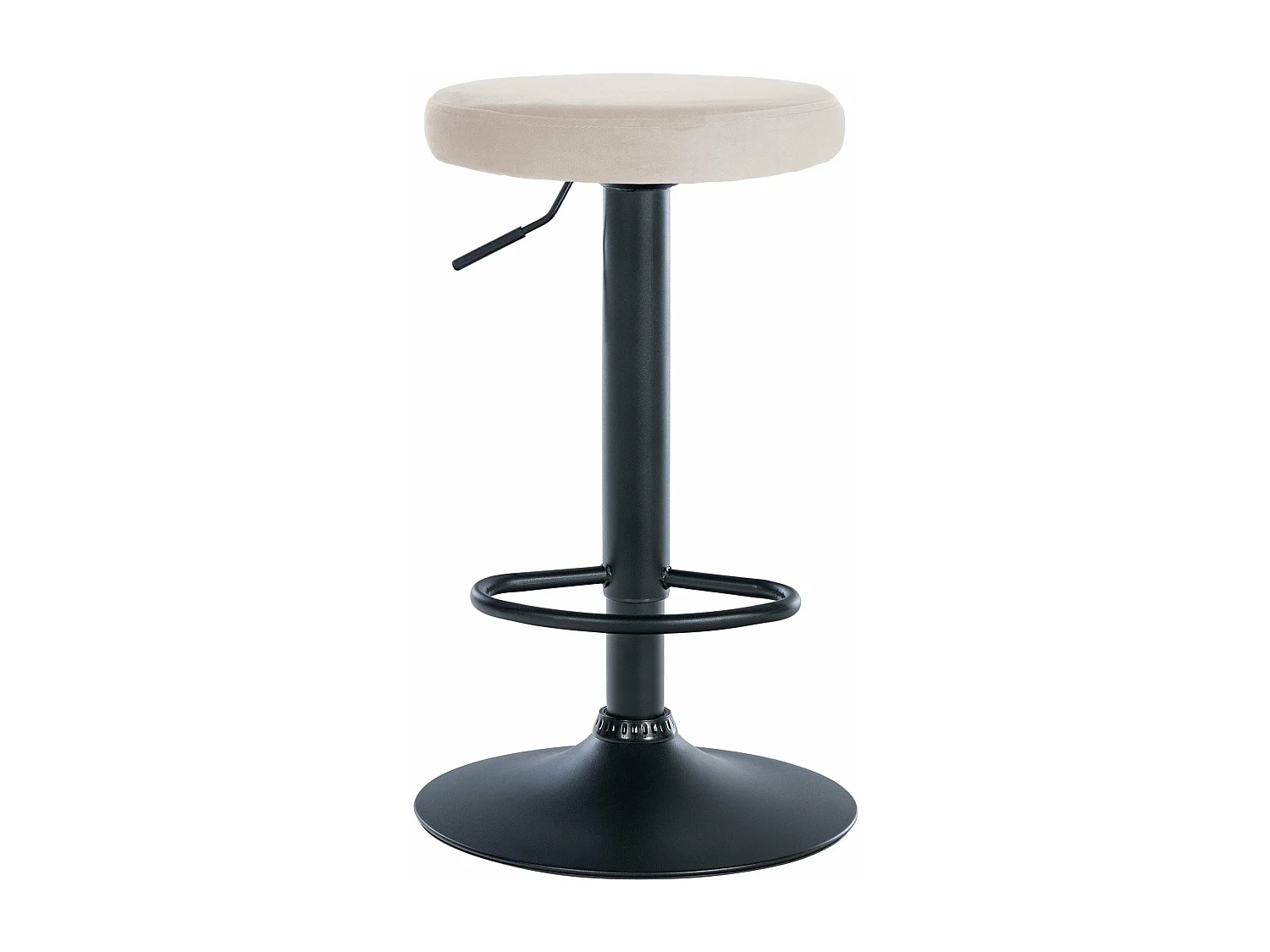 Tabouret de bar x1 métal crème 38.5 x 38.5 x 60 cm 10_0005351