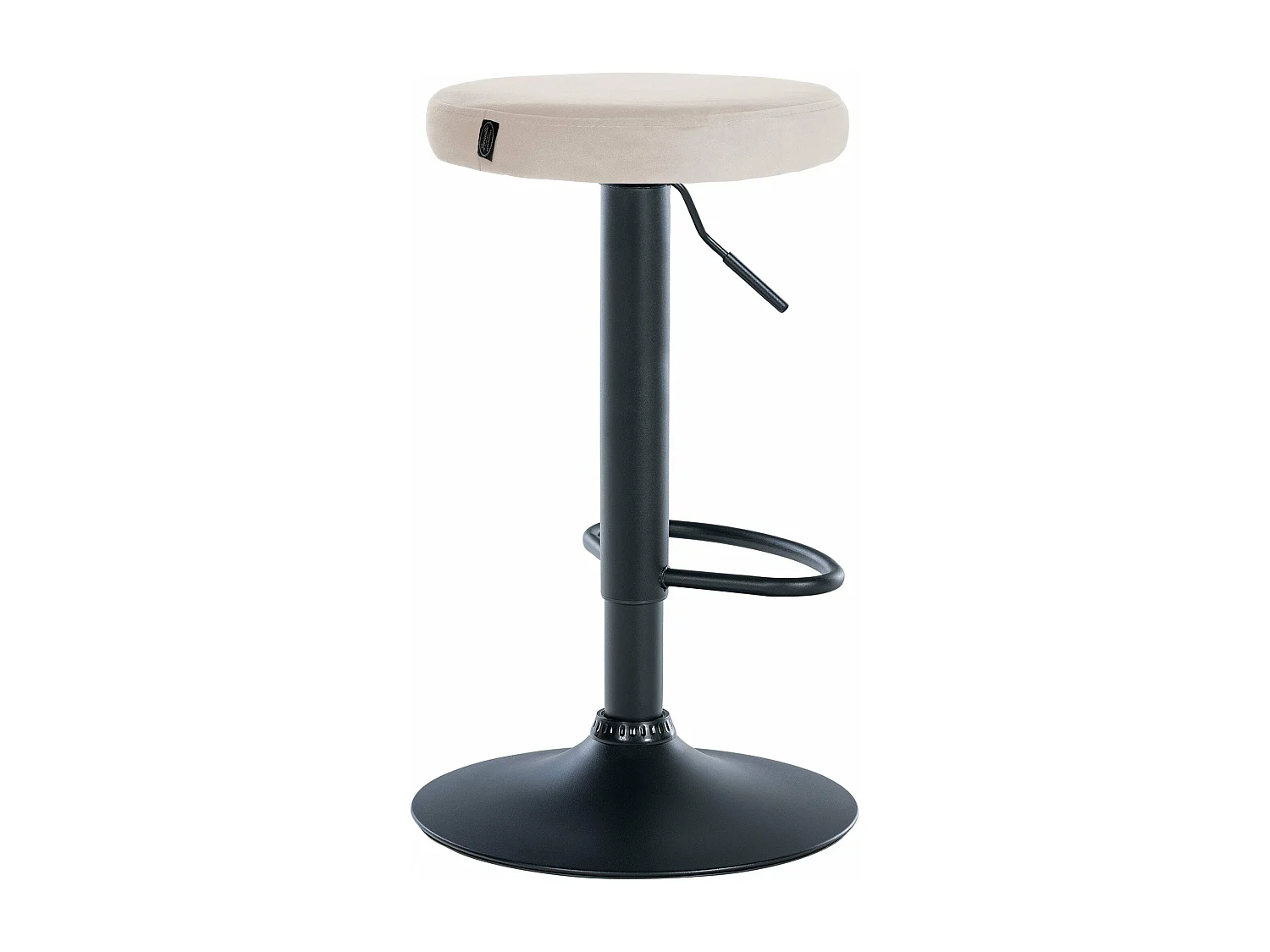 Tabouret de bar x1 métal crème 38.5 x 38.5 x 60 cm 10_0005351