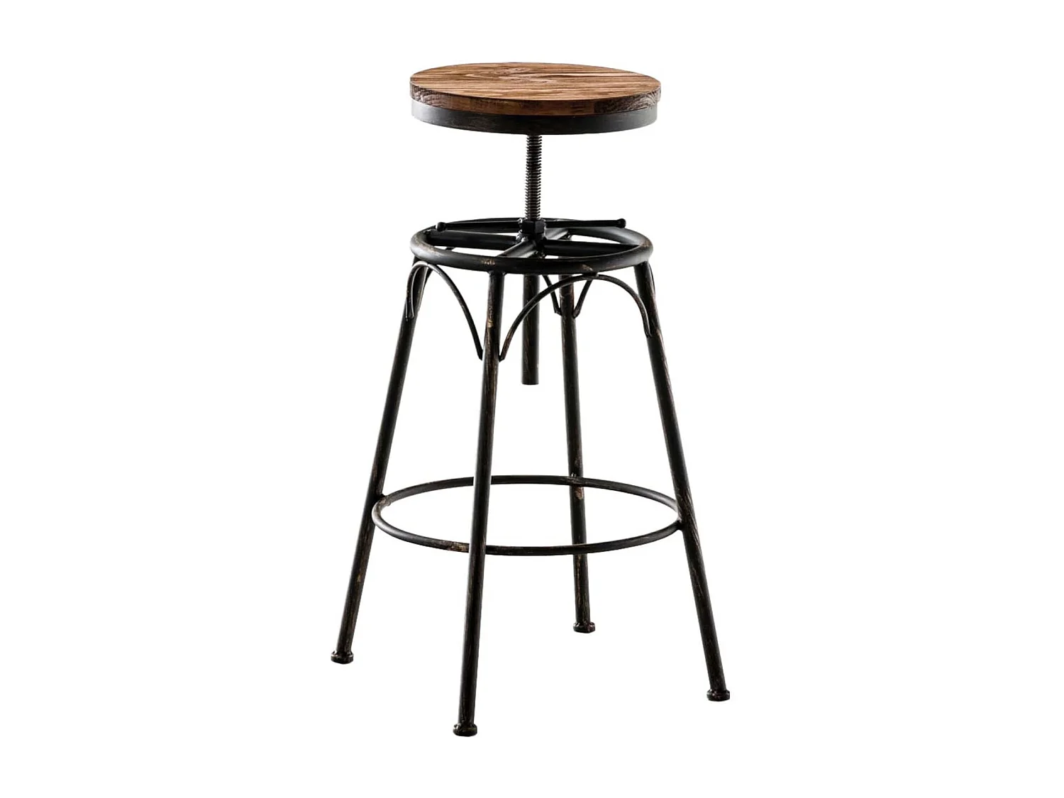 Lot de 2 tabourets métal marron 42 x 42 x 70 cm 10_0004018