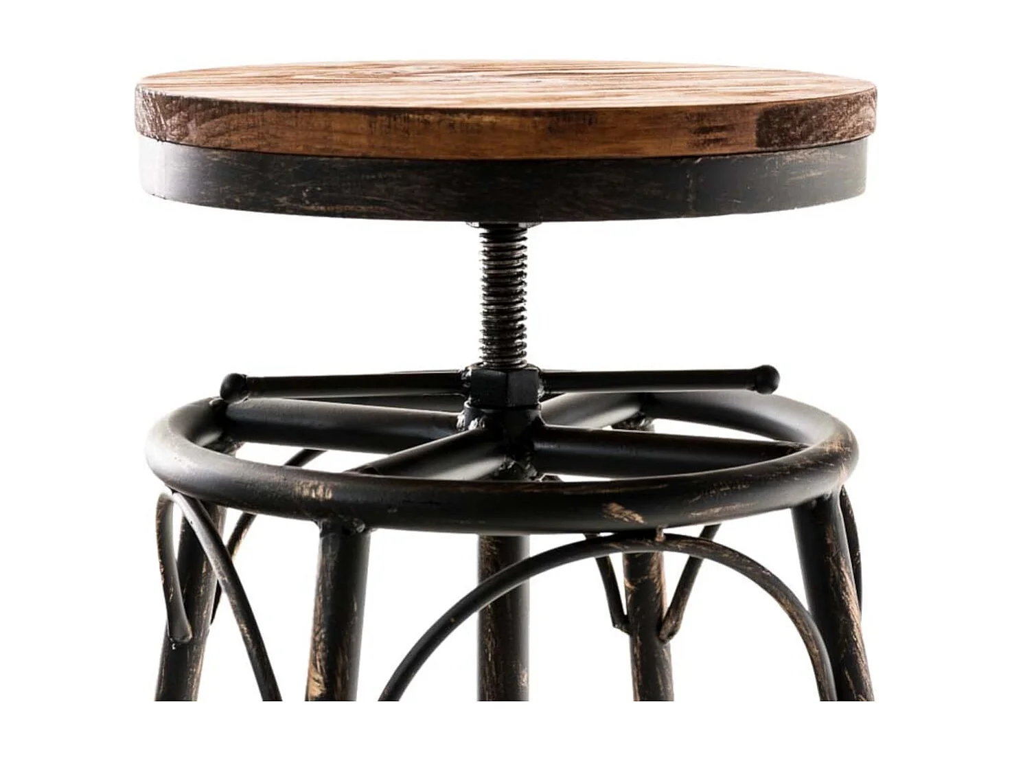 Lot de 2 tabourets métal marron 42 x 42 x 70 cm 10_0004018