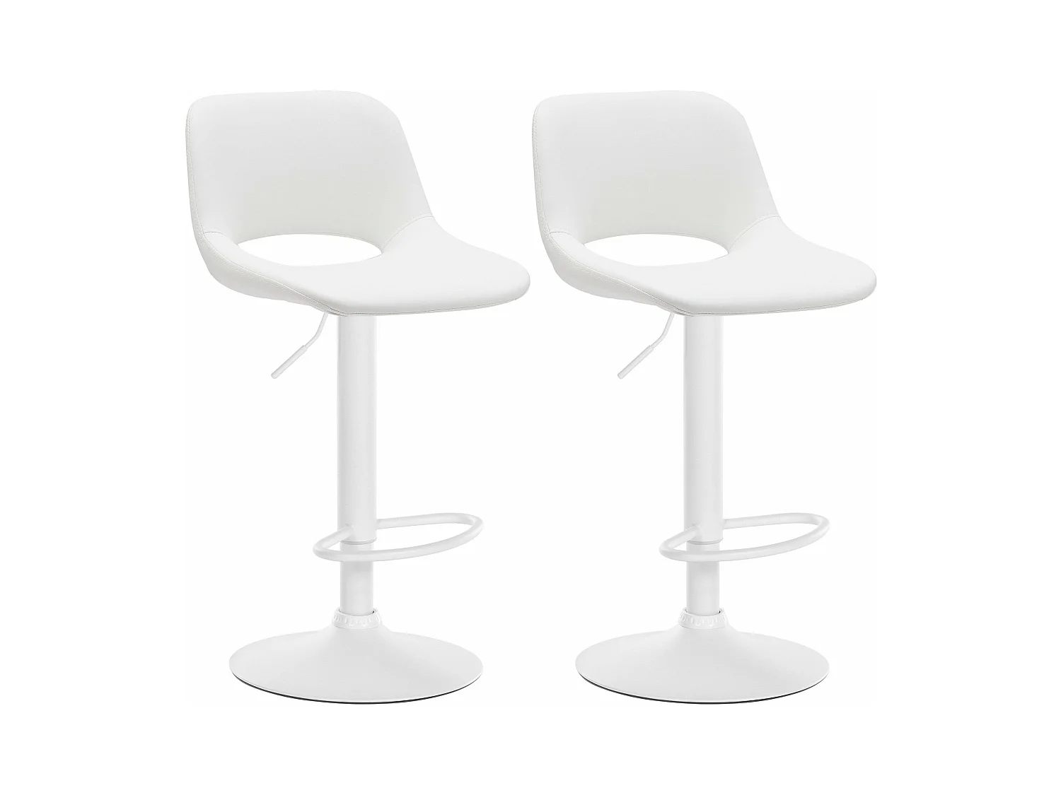 Tabourets de bar chaises métal blanche 42 x 46 x 86 cm 10_0004068