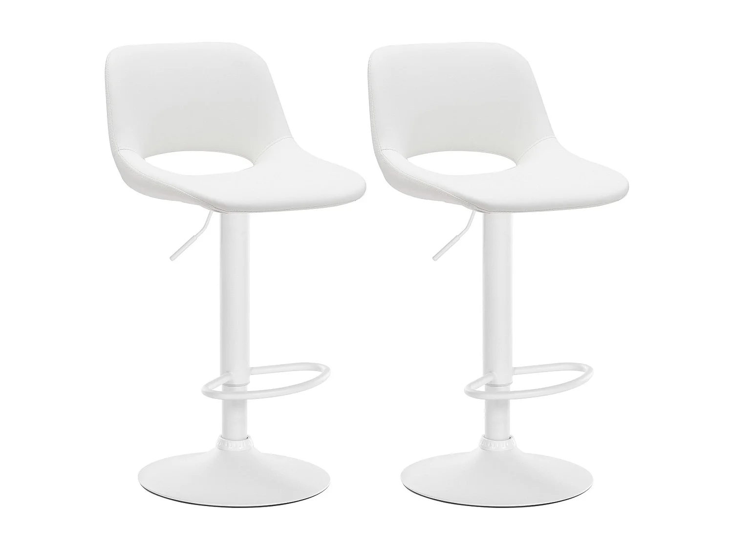 Tabourets de bar chaises métal blanche 42 x 46 x 86 cm 10_0004068