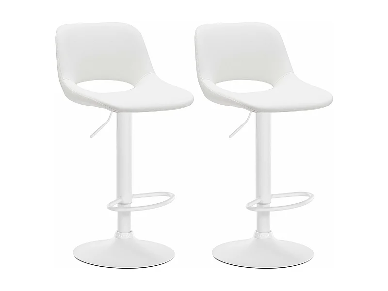 Tabourets de bar chaises métal blanche 42 x 46 x 86 cm 10_0004068