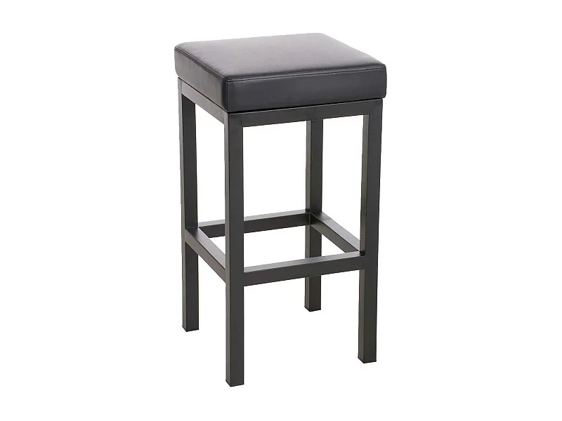 Tabouret de bar x1 métal argentée 41 x 41 x 80 cm 10_0005406