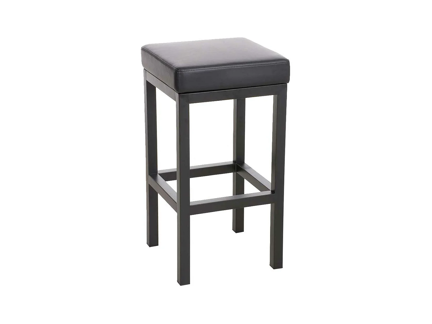 Tabouret de bar x1 métal argentée 41 x 41 x 80 cm 10_0005406