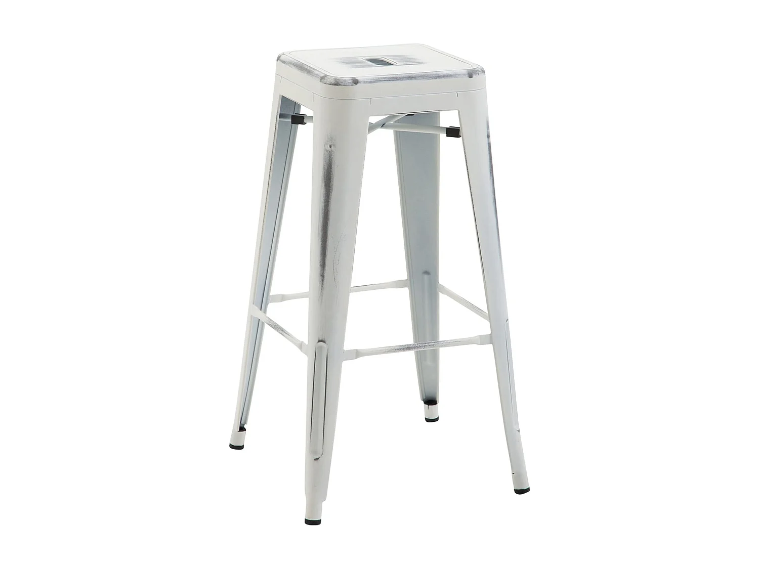 Tabouret de bar x1 métal blanche 43 x 43 x 76 cm 10_0005006