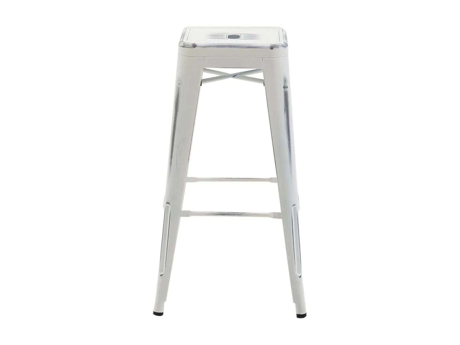 Tabouret de bar x1 métal blanche 43 x 43 x 76 cm 10_0005006