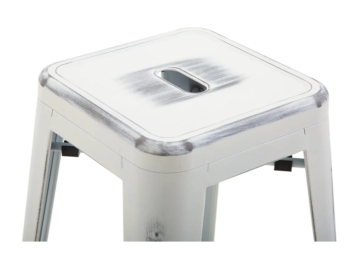 Tabouret de bar x1 métal blanche 43 x 43 x 76 cm 10_0005006