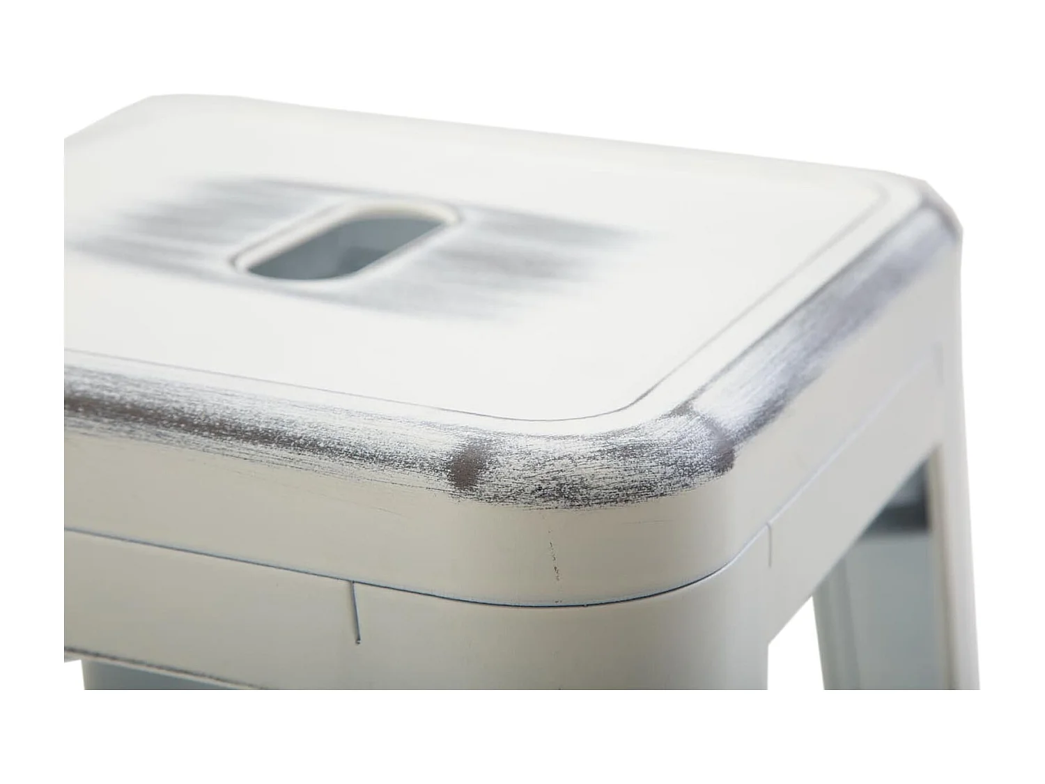 Tabouret de bar x1 métal blanche 43 x 43 x 76 cm 10_0005006