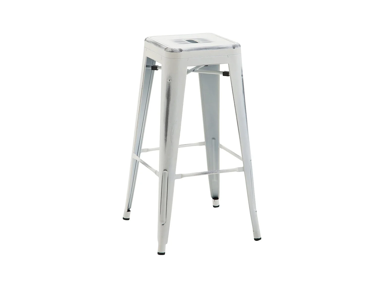 Tabouret de bar x1 métal blanche 43 x 43 x 76 cm 10_0005006
