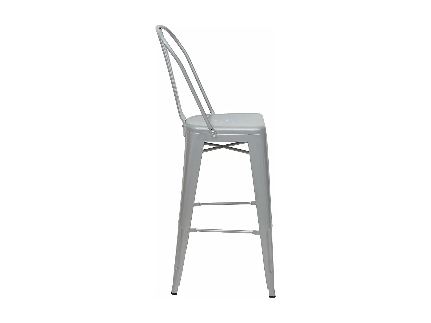 Lot de 2 tabourets métal grise 53 x 51 x 93 cm 04_0007452