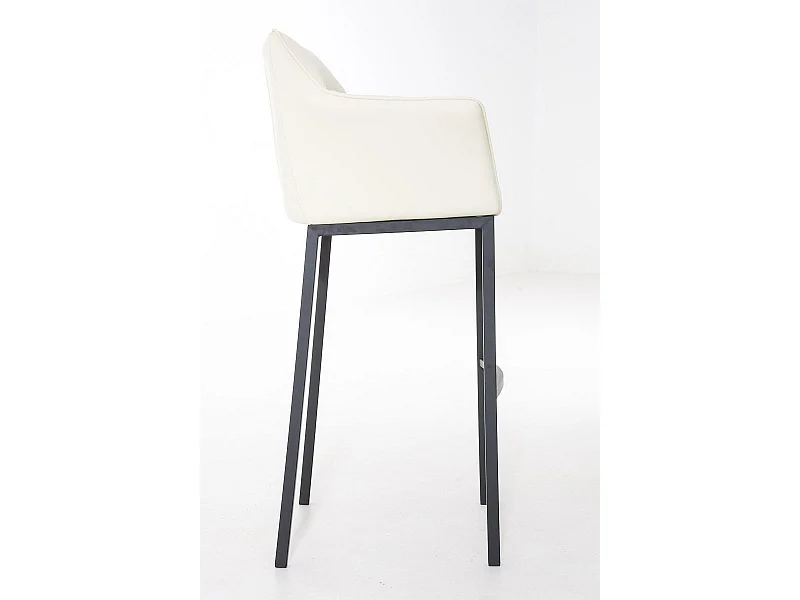 Tabouret de bar chaise métal crème 64 x 48 x 110 cm 10_0004685