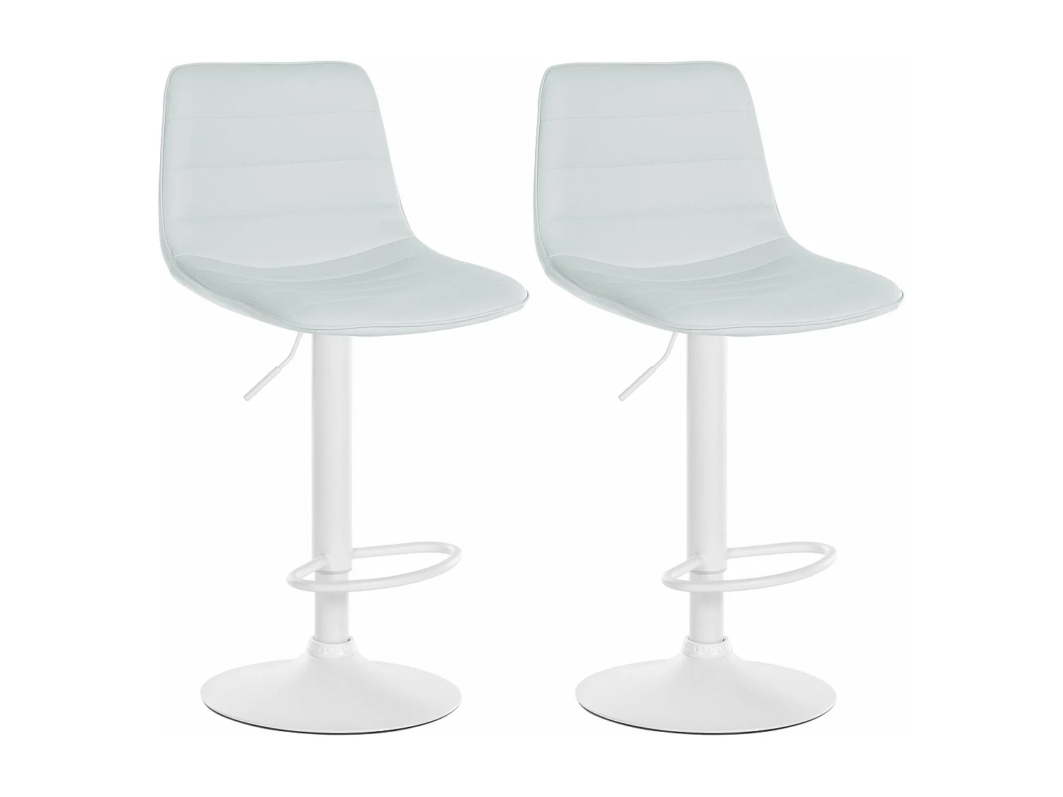 Lot de 2 tabourets métal blanche 45 x 46 x 89 cm 10_0004293