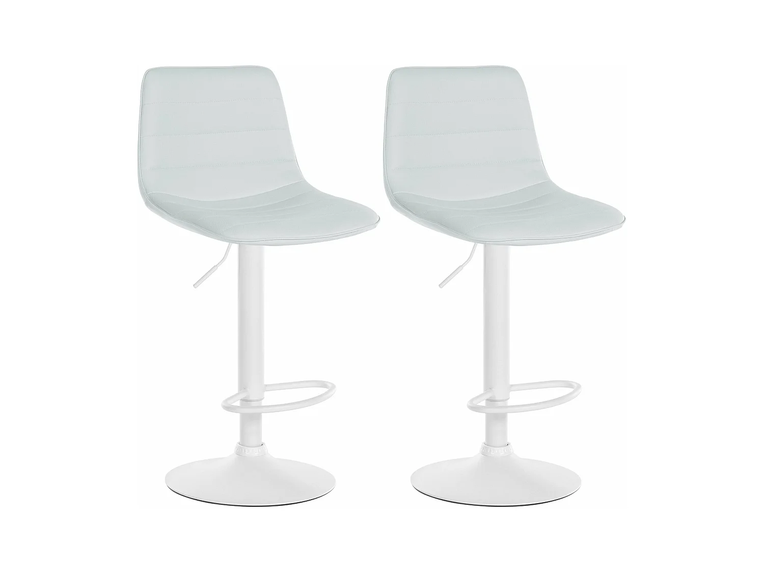 Lot de 2 tabourets métal blanche 45 x 46 x 89 cm 10_0004293
