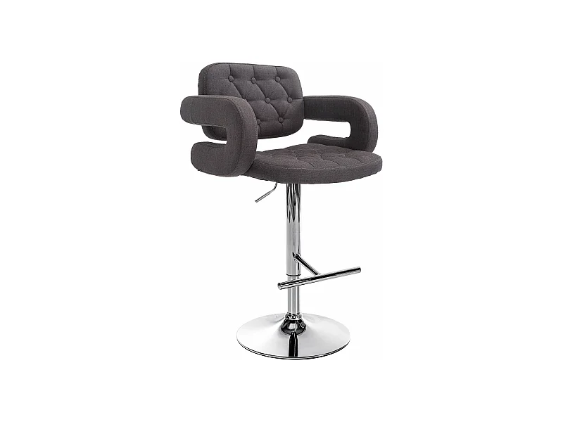 Tabouret de bar x1 métal grise 62 x 55 x 103 cm 10_0004793