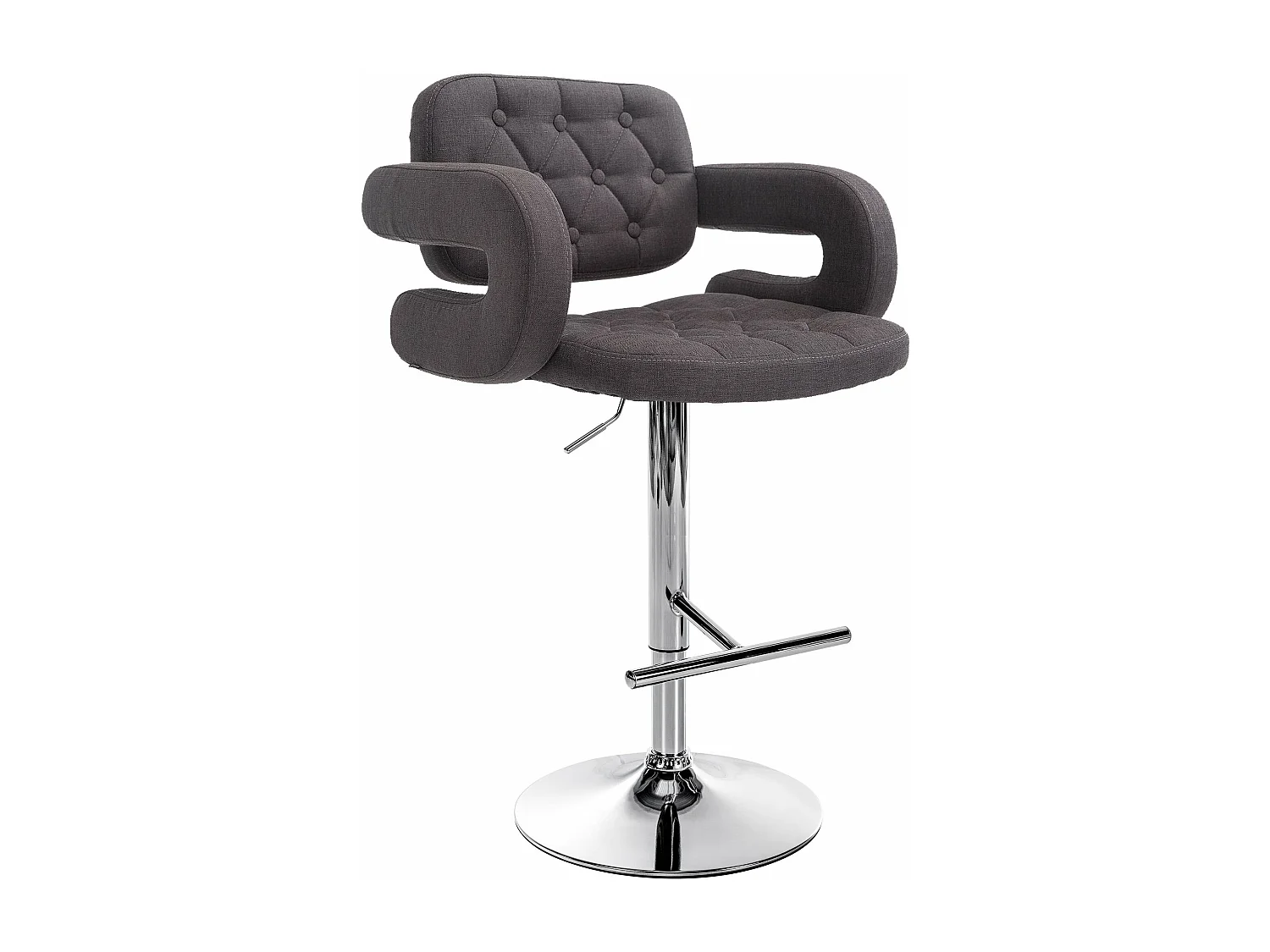 Tabouret de bar x1 métal grise 62 x 55 x 103 cm 10_0004793