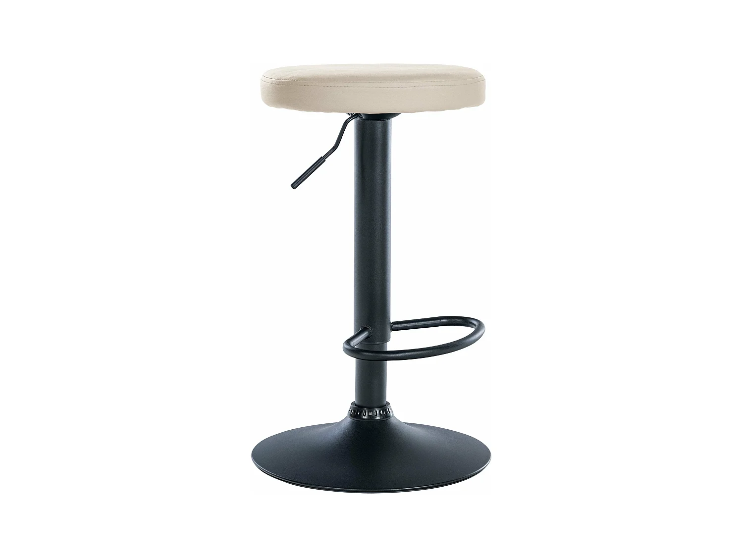 Tabouret de bar x1 métal crème 38.5 x 38.5 x 60 cm 10_0005343
