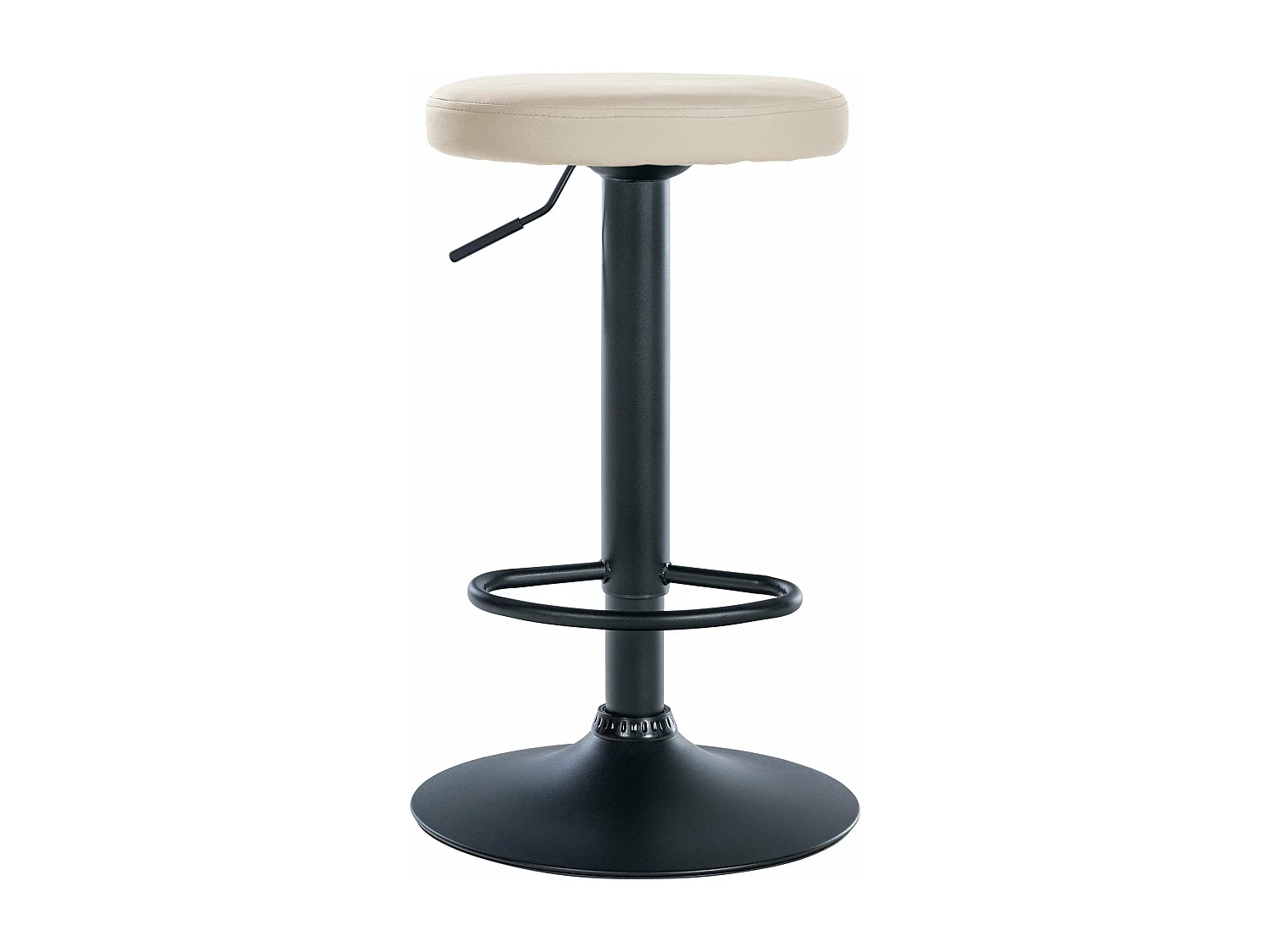 Tabouret de bar x1 métal crème 38.5 x 38.5 x 60 cm 10_0005343