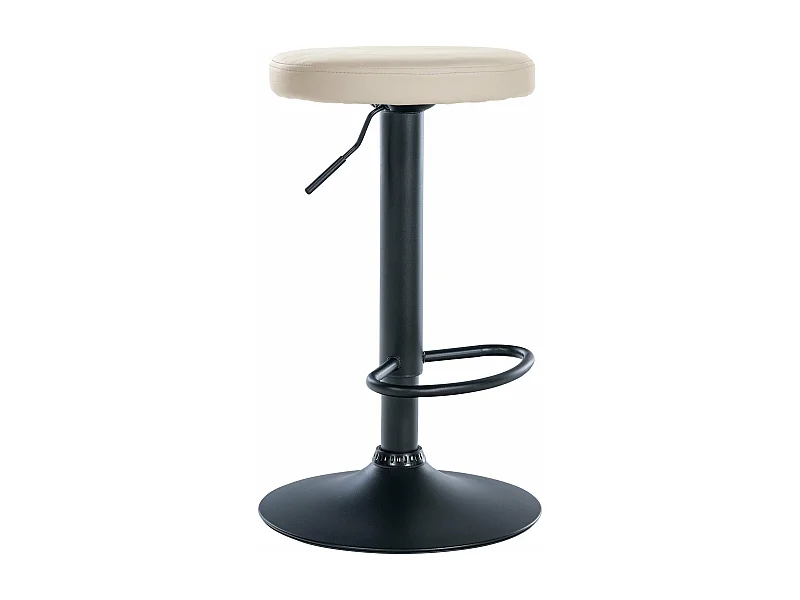 Tabouret de bar x1 métal crème 38.5 x 38.5 x 60 cm 10_0005343