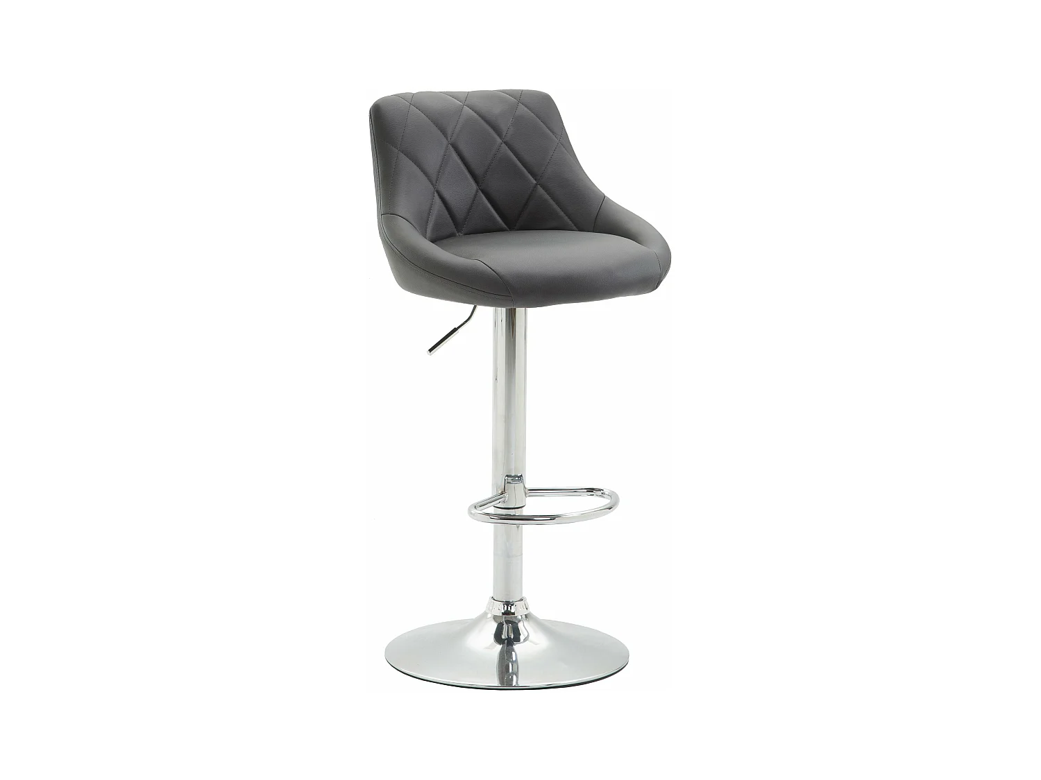 Tabouret de bar chaise métal grise 46 x 49 x 83 cm 10_0005082