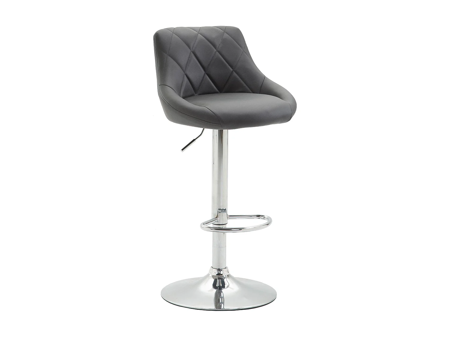 Tabouret de bar chaise métal grise 46 x 49 x 83 cm 10_0005082