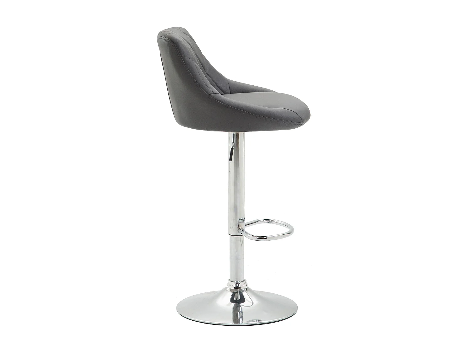 Tabouret de bar chaise métal grise 46 x 49 x 83 cm 10_0005082