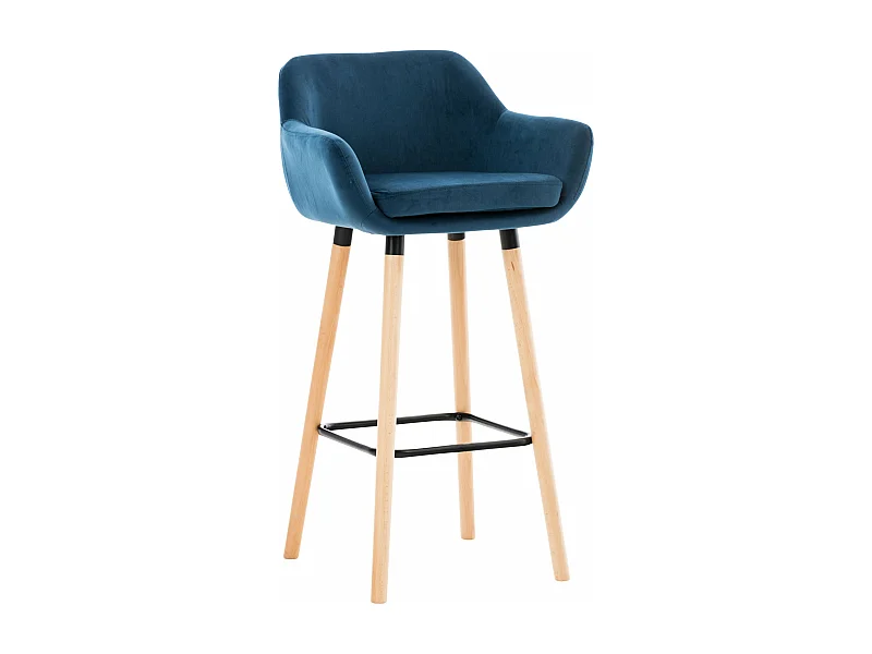 Tabouret de bar lounge métal bleue 55 x 46 x 99 cm 10_0004913