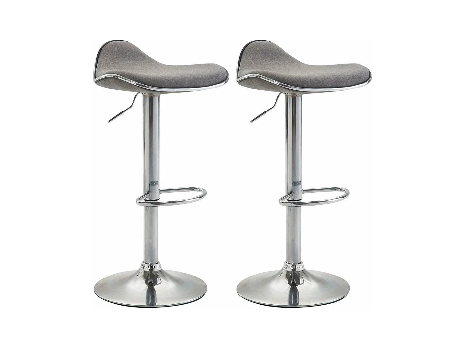 Lot de 2 tabourets métal grise 45 x 45 x 71 cm 10_0004411