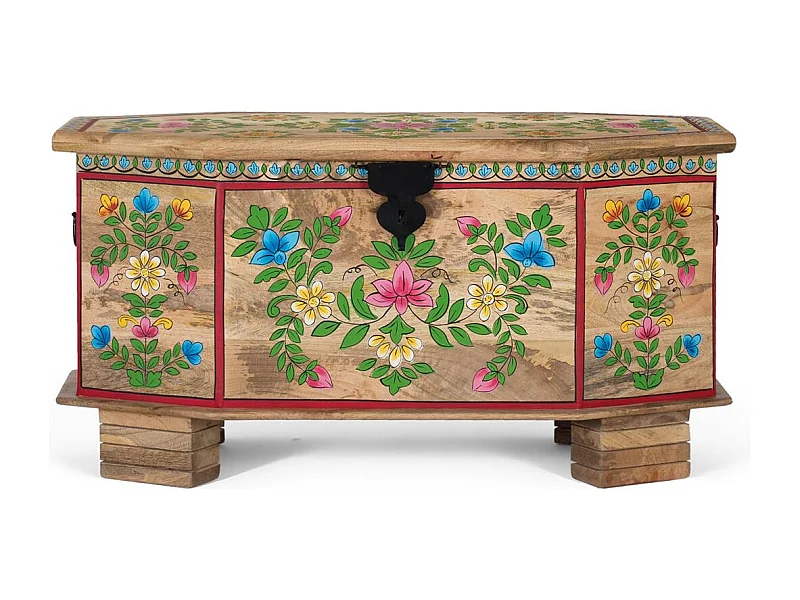 Kist van hout van manguier peint à la main