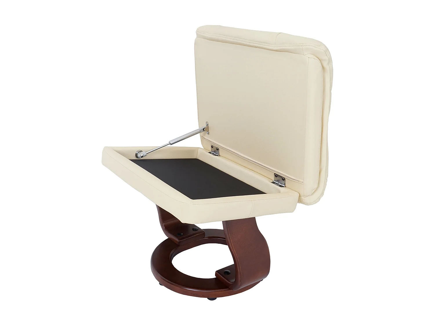 Fauteuil de relaxation TV cuir crème 58 x 49 x 40 cm 04_0003663