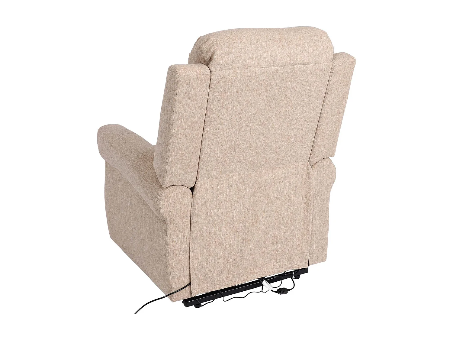 Fauteuil TV de relaxation tissu beige 77 x 65 x 84 cm 04_0006891