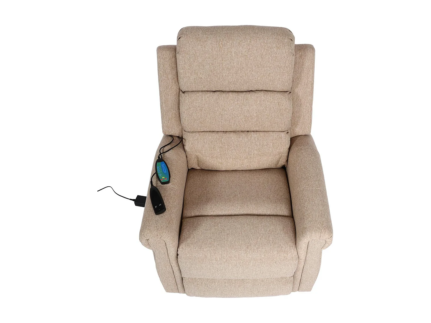 Fauteuil TV de relaxation tissu beige 77 x 65 x 84 cm 04_0006891