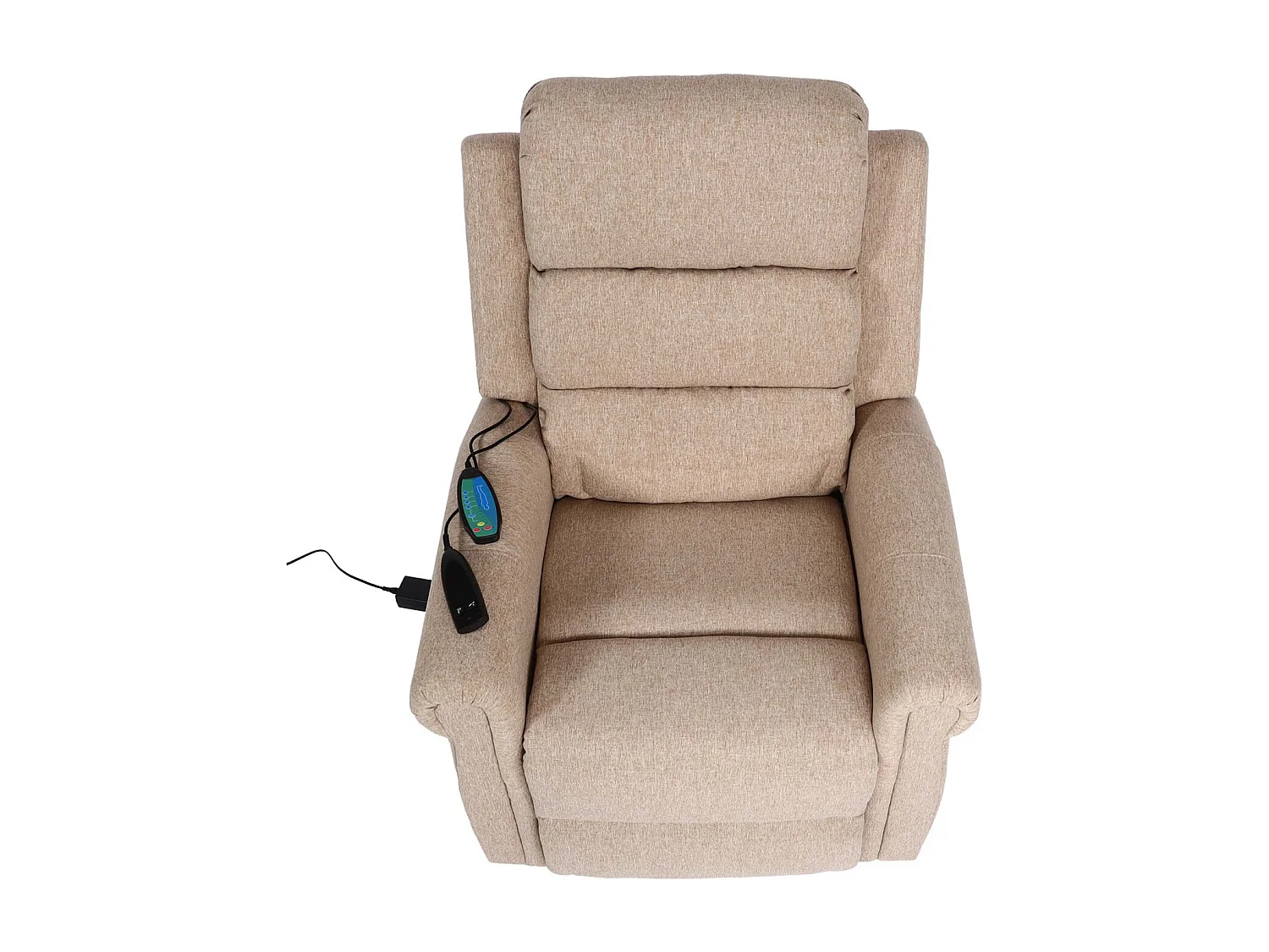Fauteuil TV de relaxation tissu beige 77 x 65 x 84 cm 04_0006891