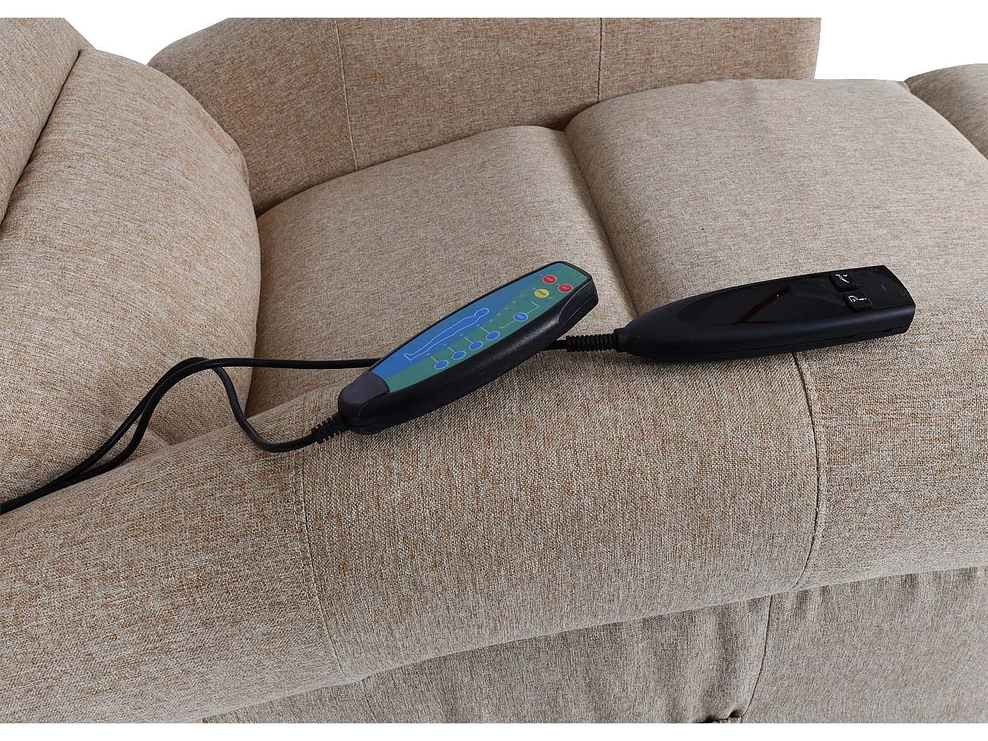 Fauteuil TV de relaxation tissu beige 77 x 65 x 84 cm 04_0006891