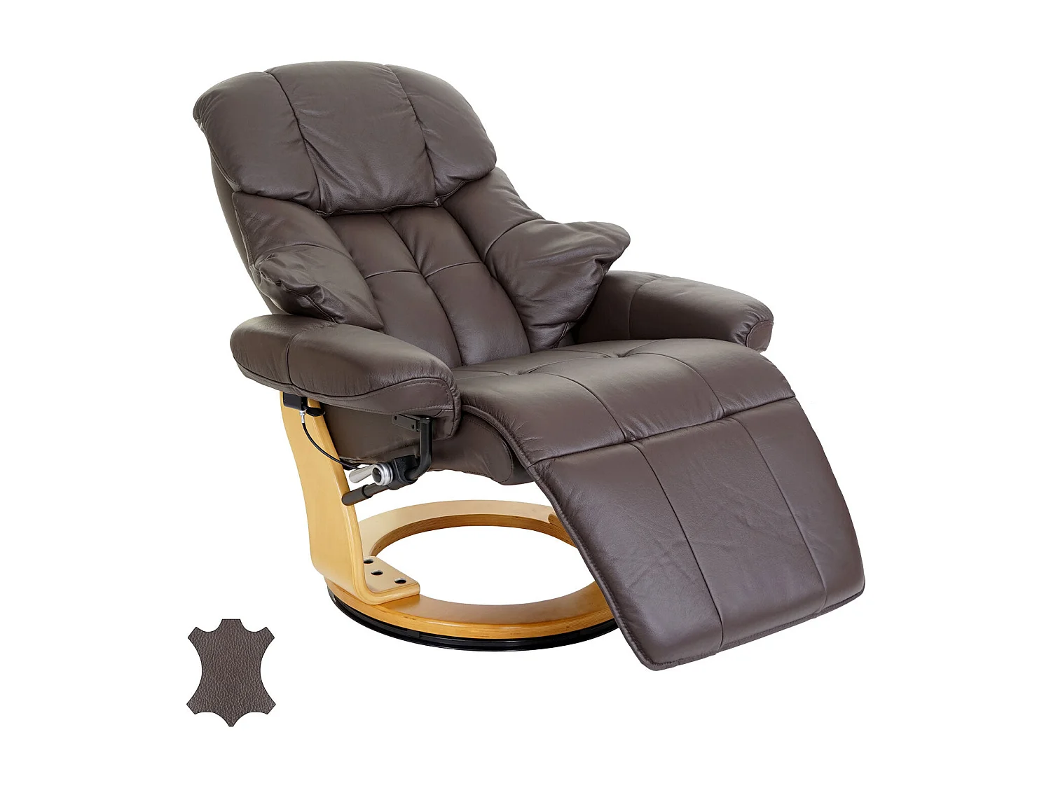 Fauteuil TV de relaxation cuir marron 78 x 64 x 87 cm 04_0007816