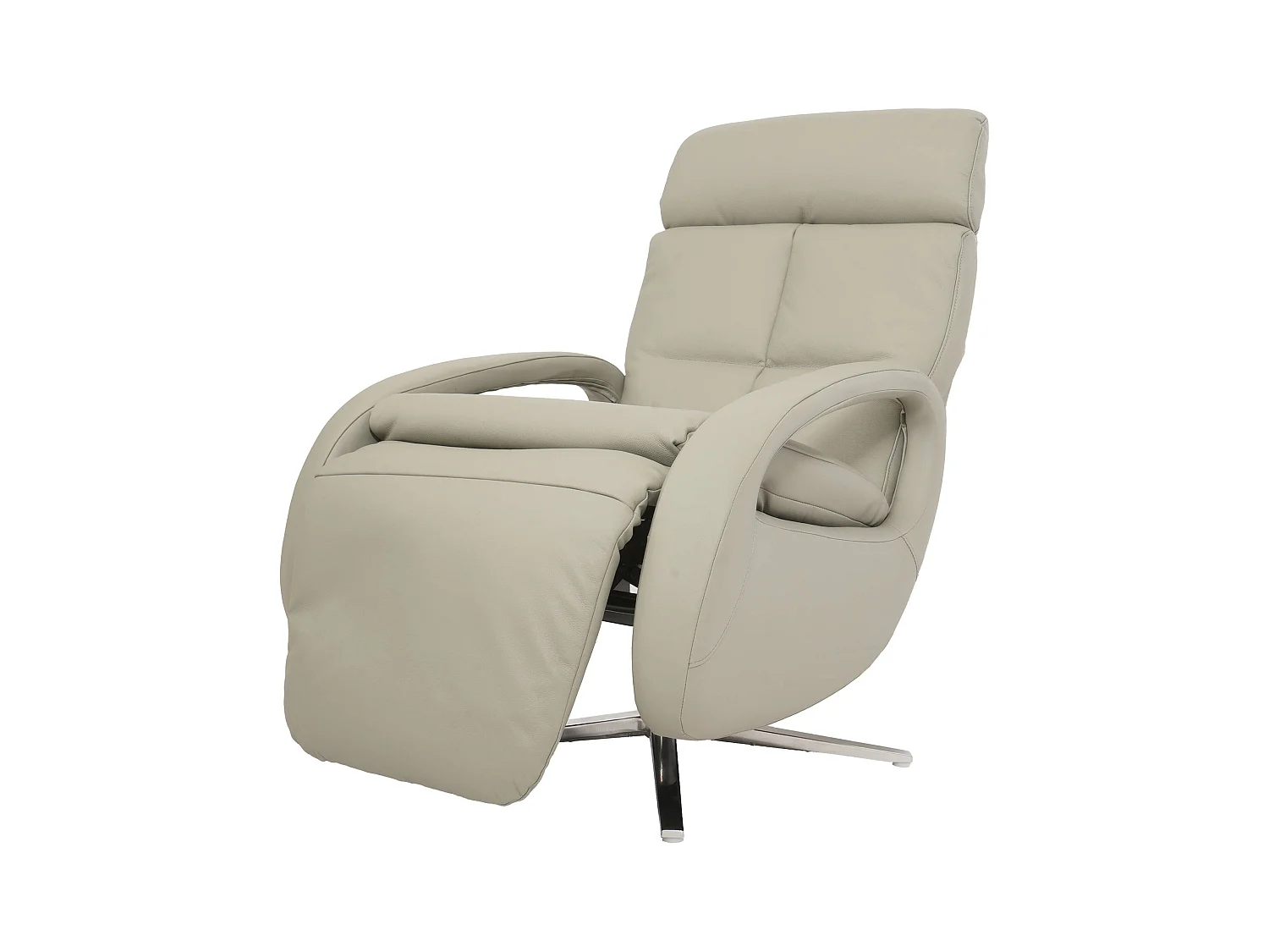Fauteuil de relaxation fauteuil cuir grise 77 x 58 x 90 cm 04_0006835
