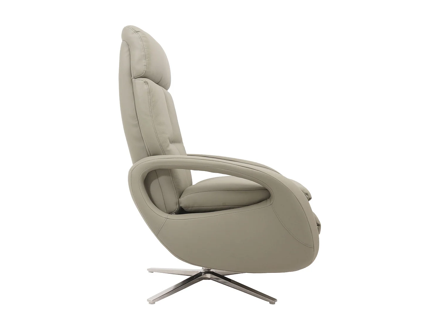 Fauteuil de relaxation fauteuil cuir grie 77 x 58 x 90 cm 04_0006835