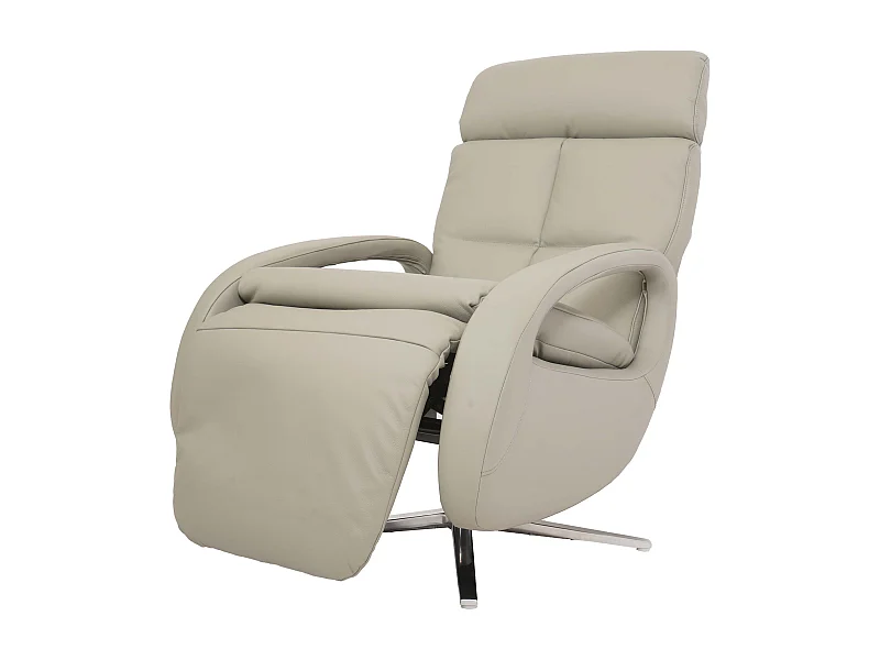 Fauteuil de relaxation fauteuil cuir grie 77 x 58 x 90 cm 04_0006835