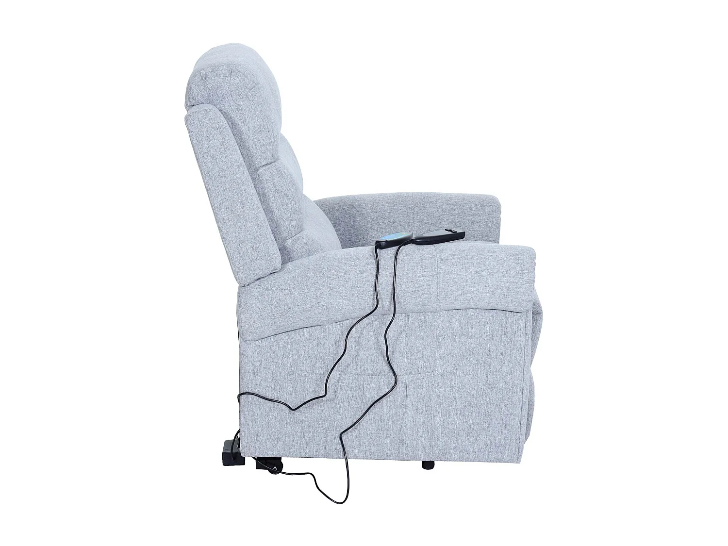 Fauteuil TV de relaxation tissu grise 77 x 65 x 84 cm 04_0006892
