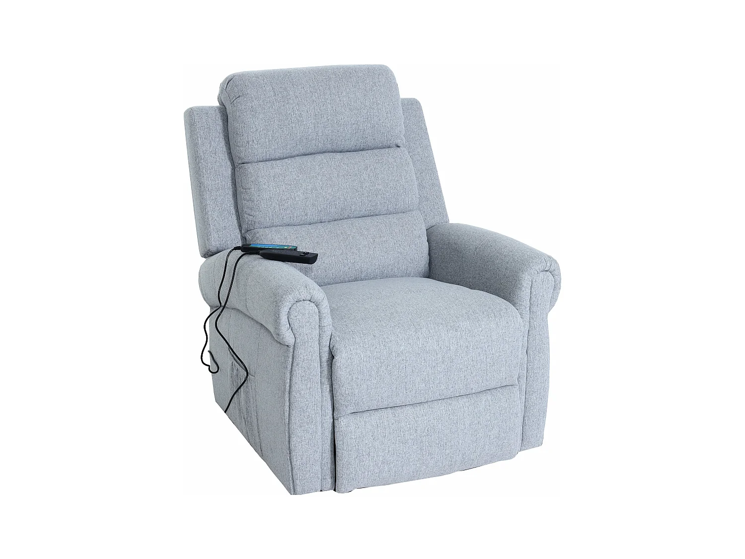 Fauteuil TV de relaxation tissu grise 77 x 65 x 84 cm 04_0006892