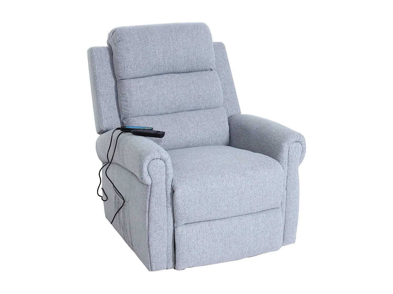 Fauteuil TV de relaxation tissu grise 77 x 65 x 84 cm 04_0006892