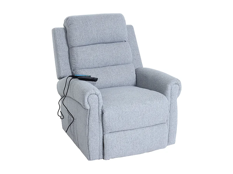 Fauteuil TV de relaxation tissu grise 77 x 65 x 84 cm 04_0006892