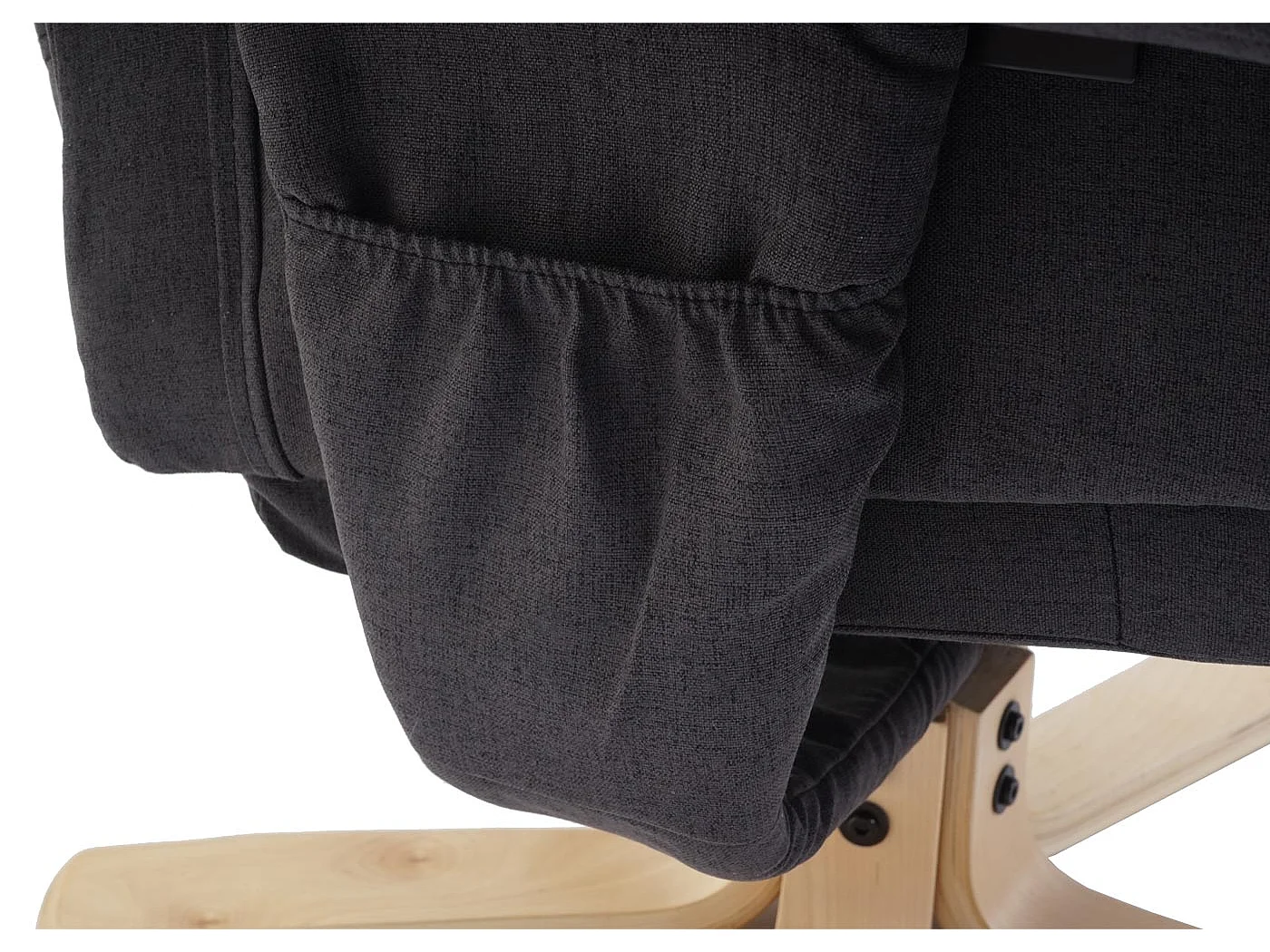 Fauteuil relax inclinable rotatif tissu grise 80 x 70 x 100 cm 04_0001952