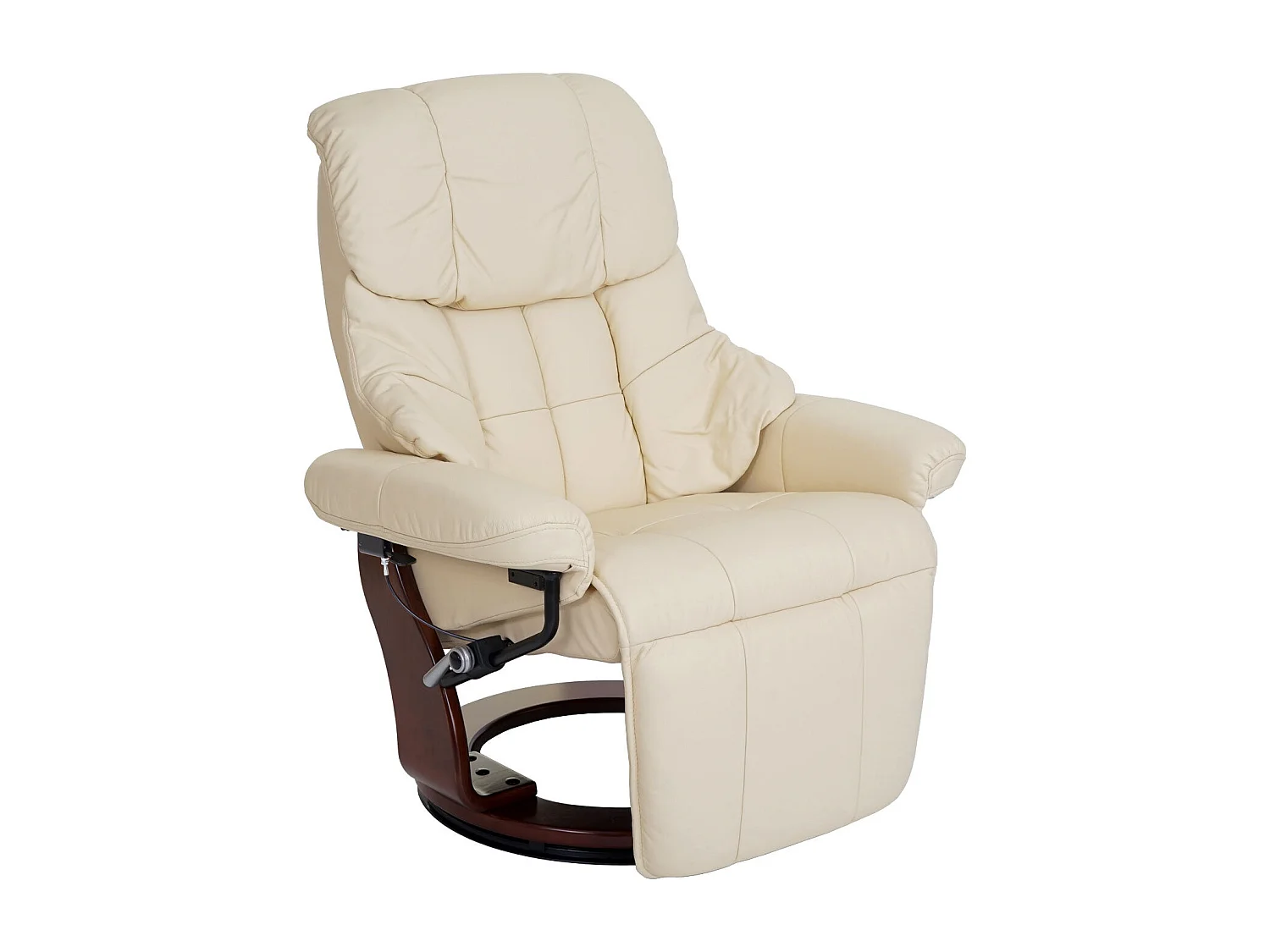 Fauteuil TV relaxation pivotant cuir marron 78 x 64 x 86 cm 04_0007814