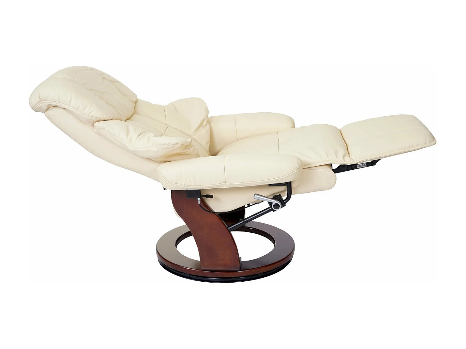 Fauteuil TV relaxation pivotant cuir marron 78 x 64 x 86 cm 04_0007814