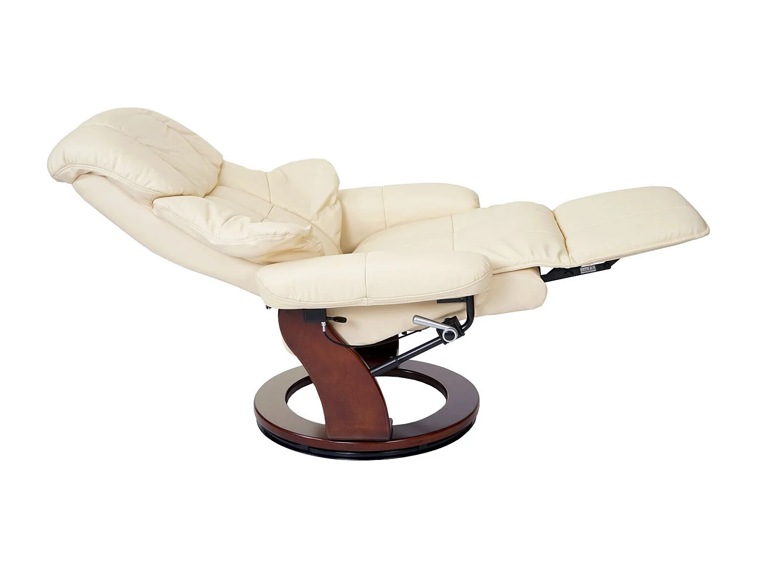 Fauteuil TV relaxation pivotant cuir marron 78 x 64 x 86 cm 04_0007814