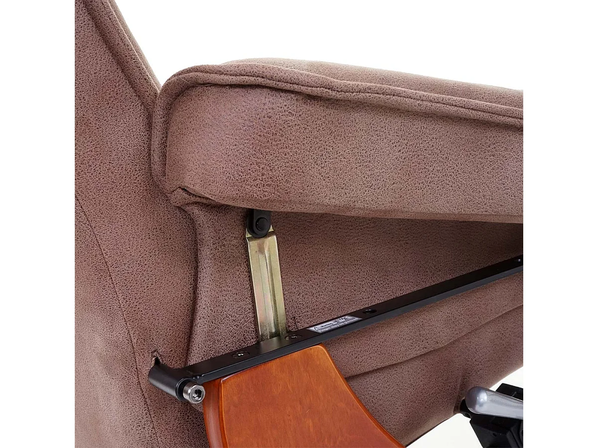 Fauteuil de relaxation TV tissu marron 86 x 82 x 105 cm 04_0003677