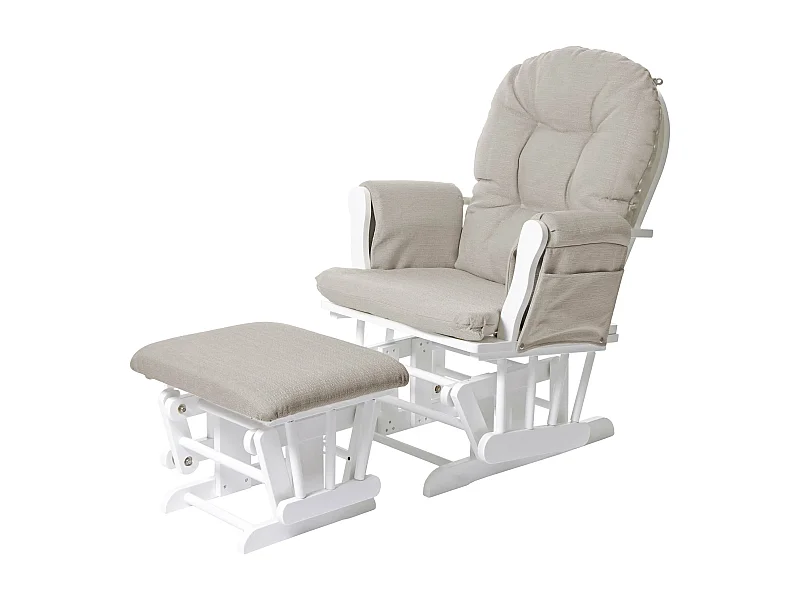 Fauteuil de relaxation fonction bois blanche 57 x 44 x 91 cm 04_0006270