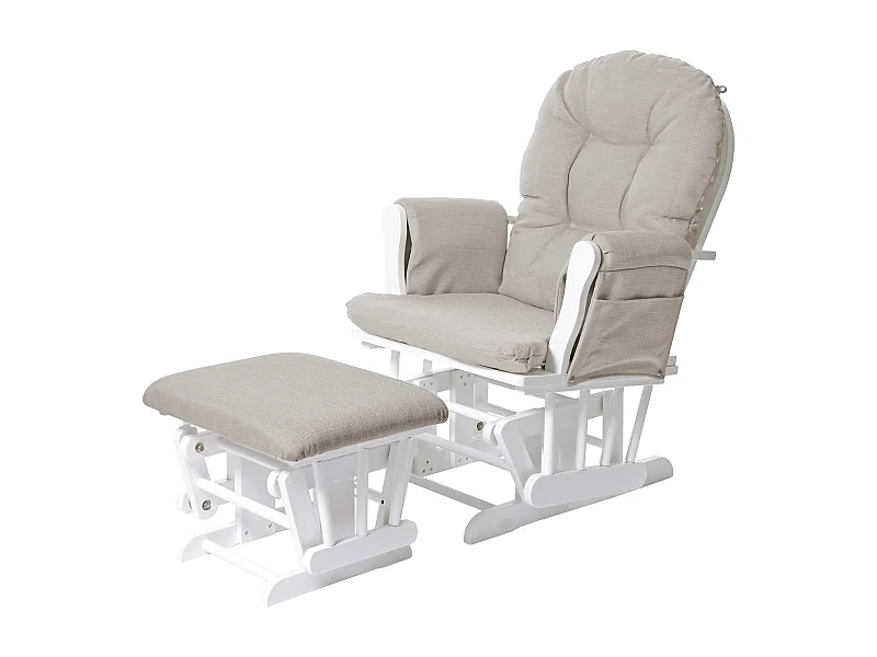 Fauteuil de relaxation fonction bois blanche 57 x 44 x 91 cm 04_0006270